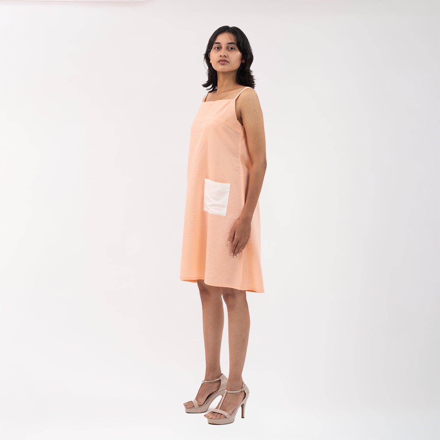 Orange cotton dress