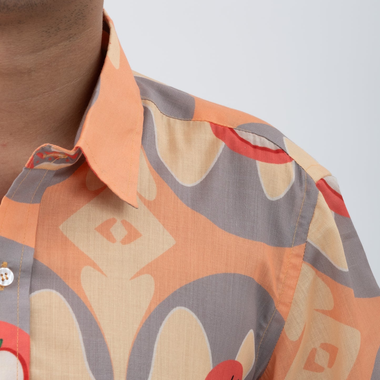 Apple Print Short Sleeve Shirt