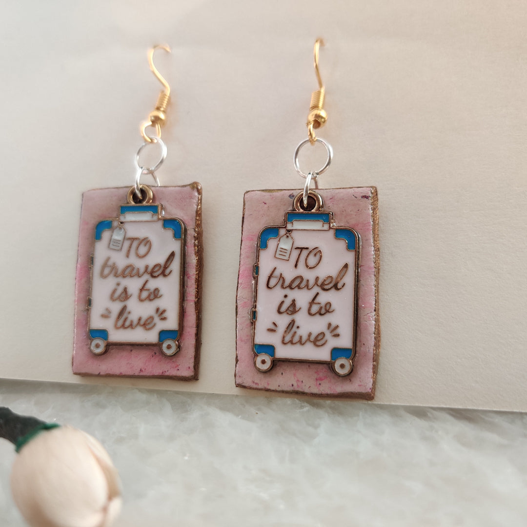 Handmade Suitcase Earrings