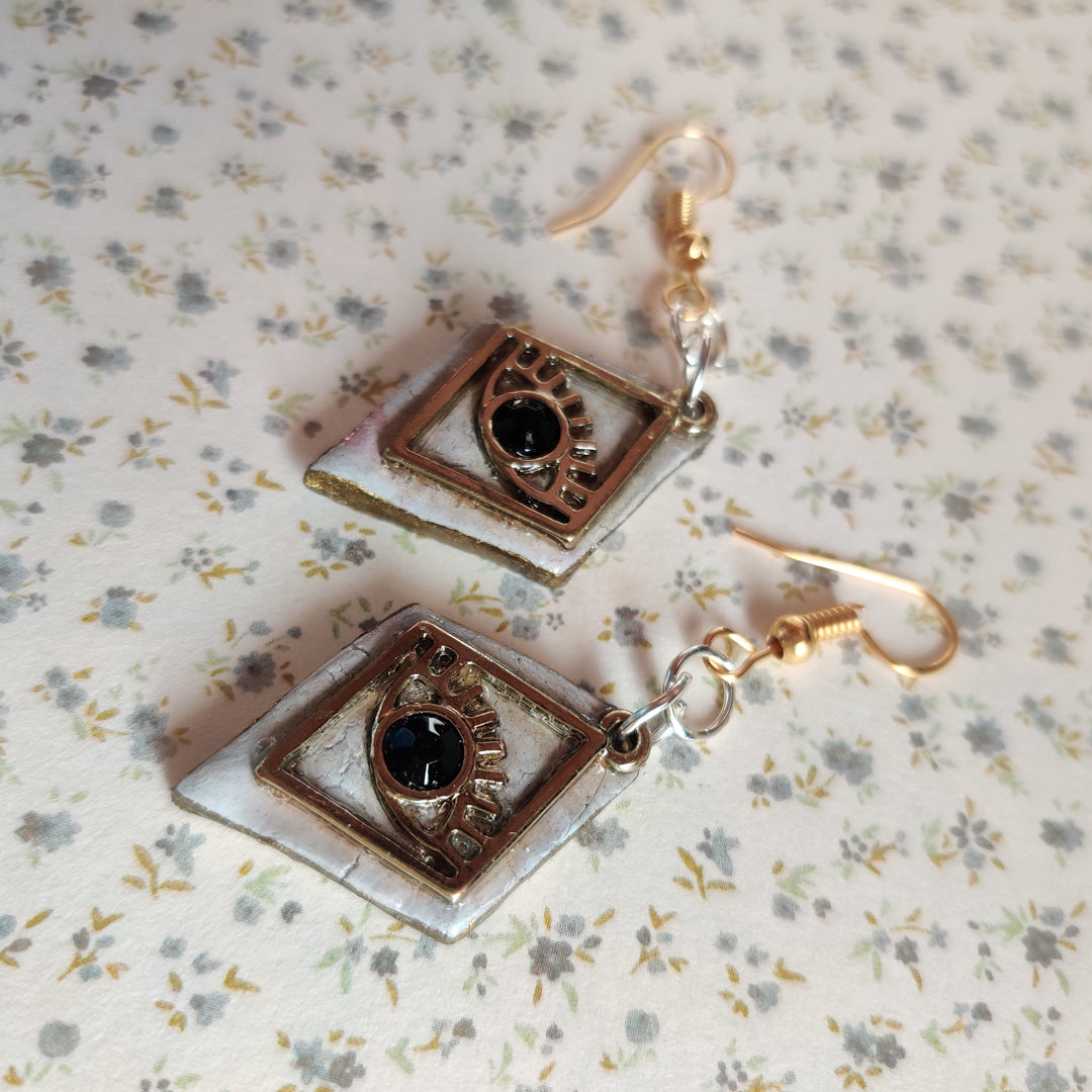 Exquisitely Crafted Evil Eye Earrings.