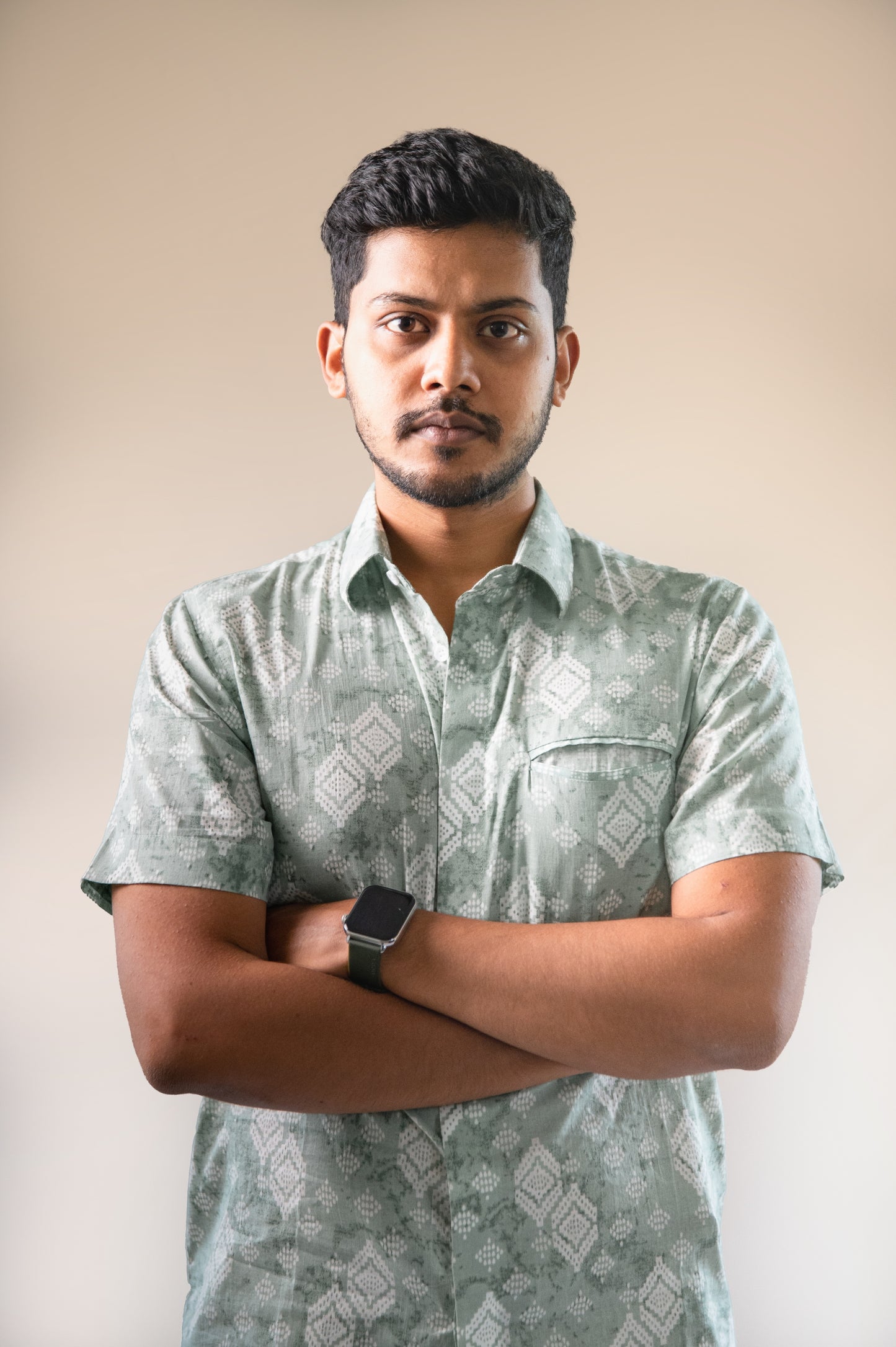 Pastel Green Short Sleeves Shirt