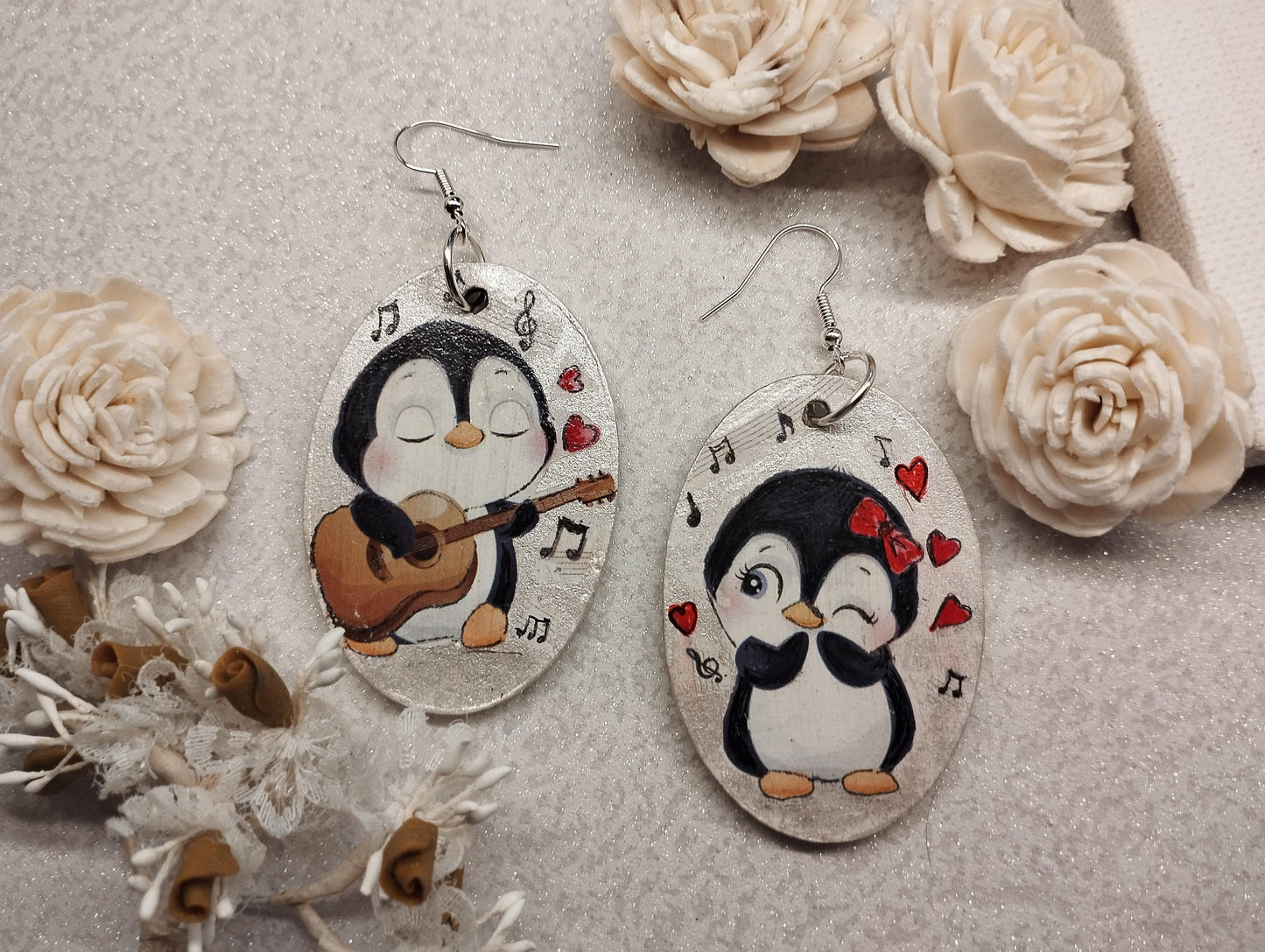 Mismatched Penguin Earring