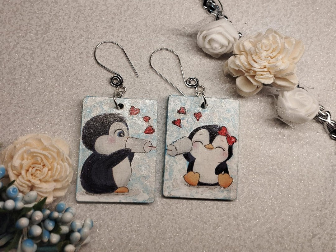 Mismatched Penguin Earrings