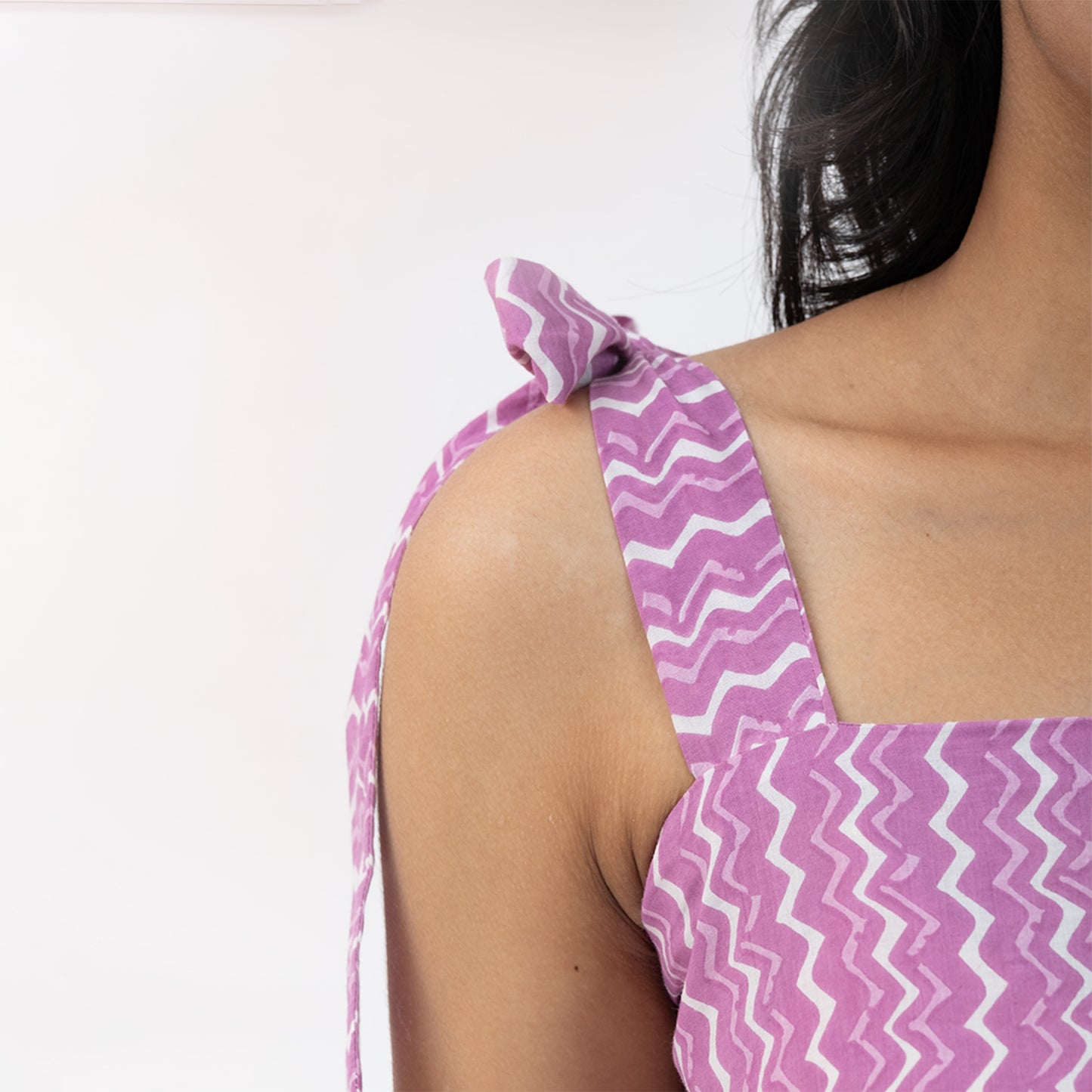 Pink tie up dress