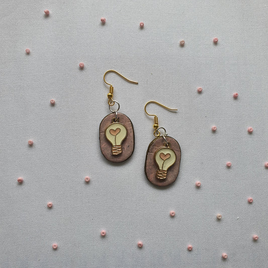 Oval shaped Bulb earrings