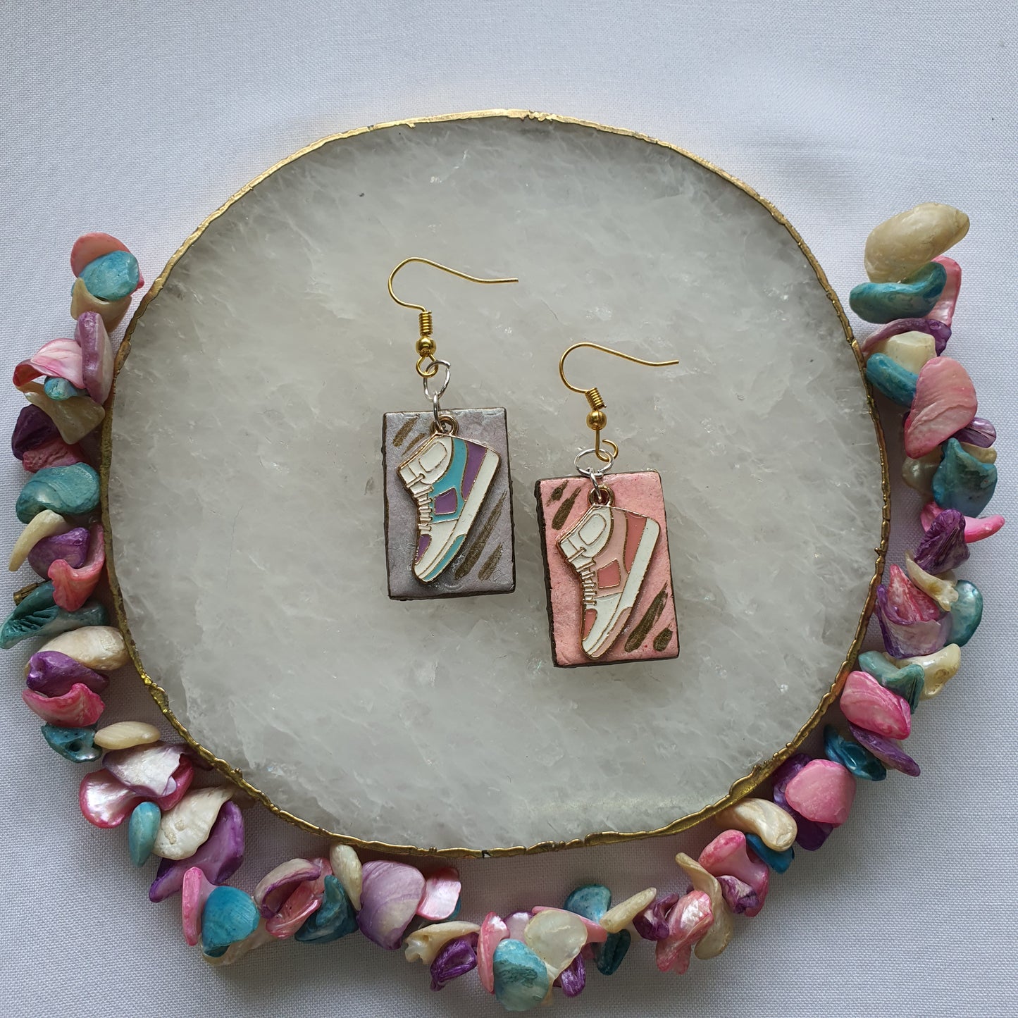 Sneaker shoes earrings