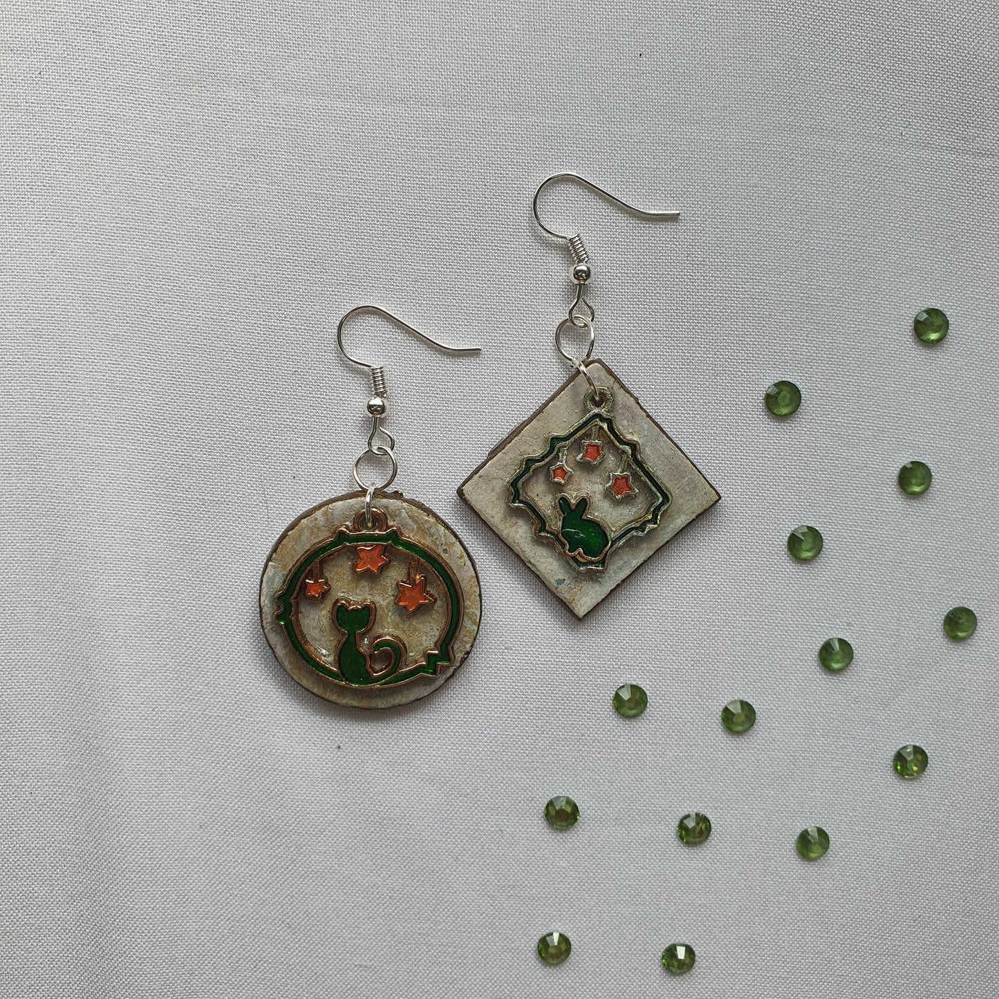 Abstract Cat-Rabbit earrings