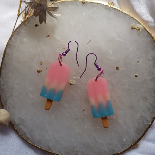 Popsicle Earrings On Hooks
