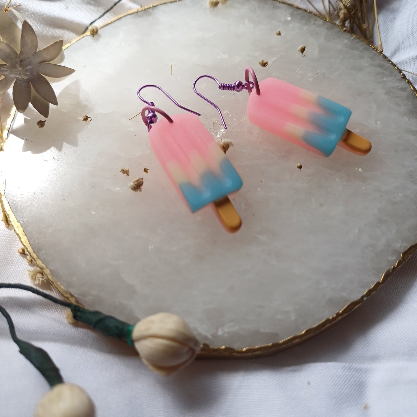 Popsicle Earrings On Hooks