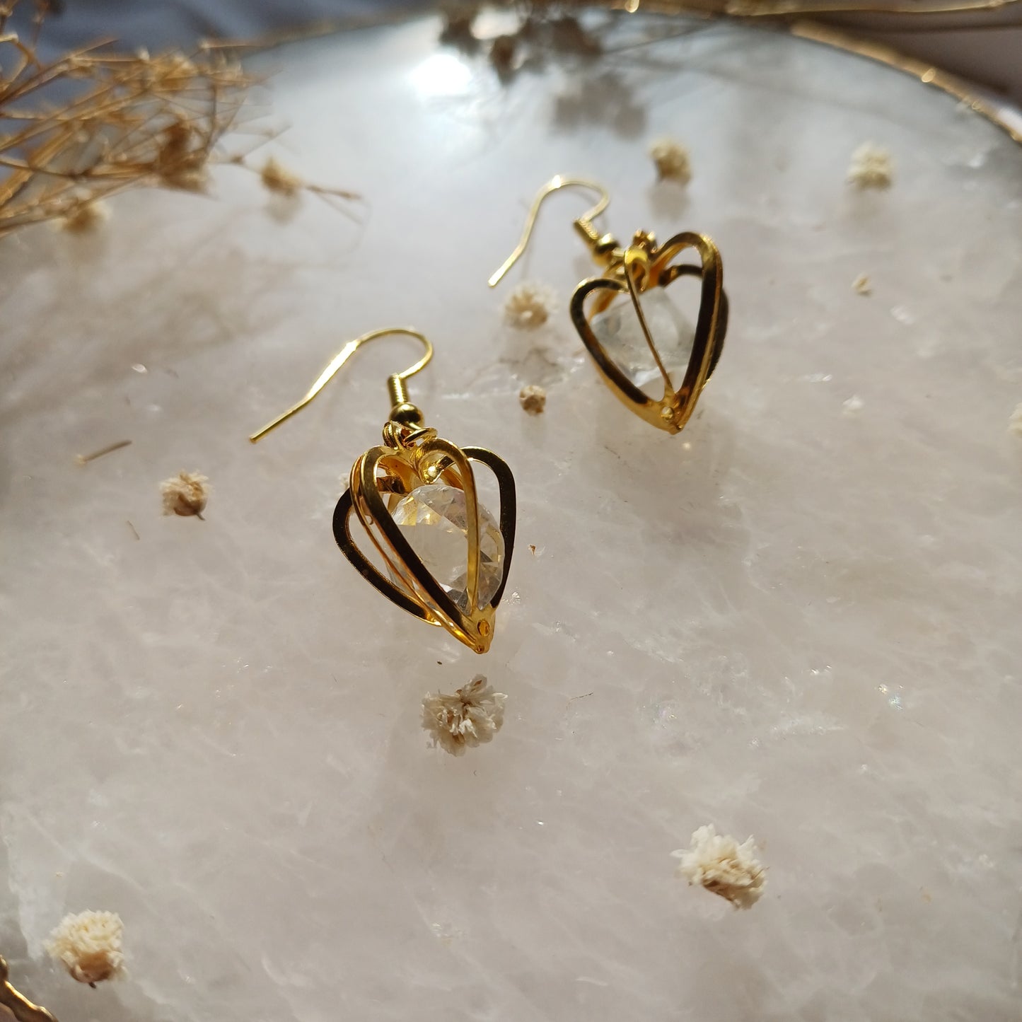 Golden Heart Earrings