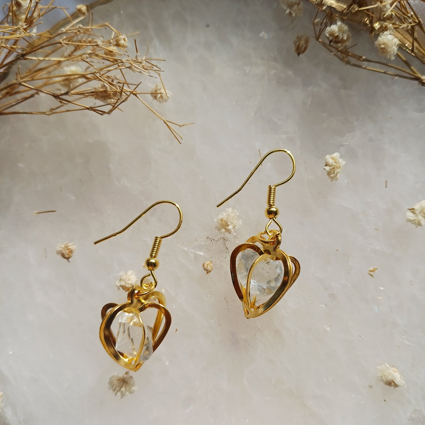 Golden Heart Earrings