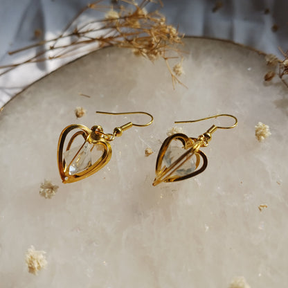 Golden Heart Earrings