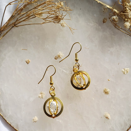 Golden Circular Earrings