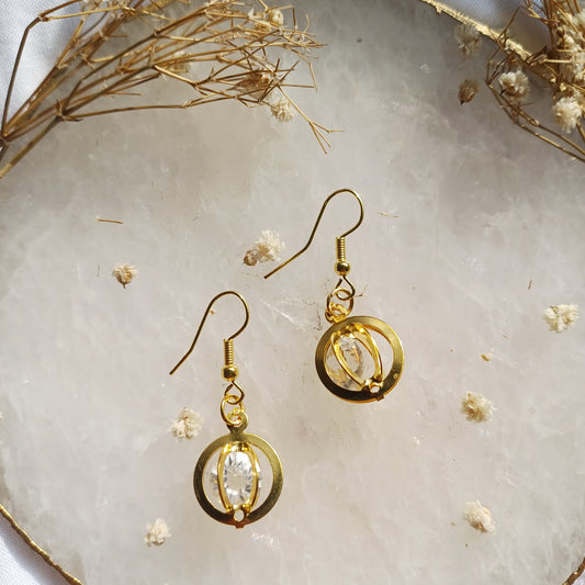 Golden Circular Earrings