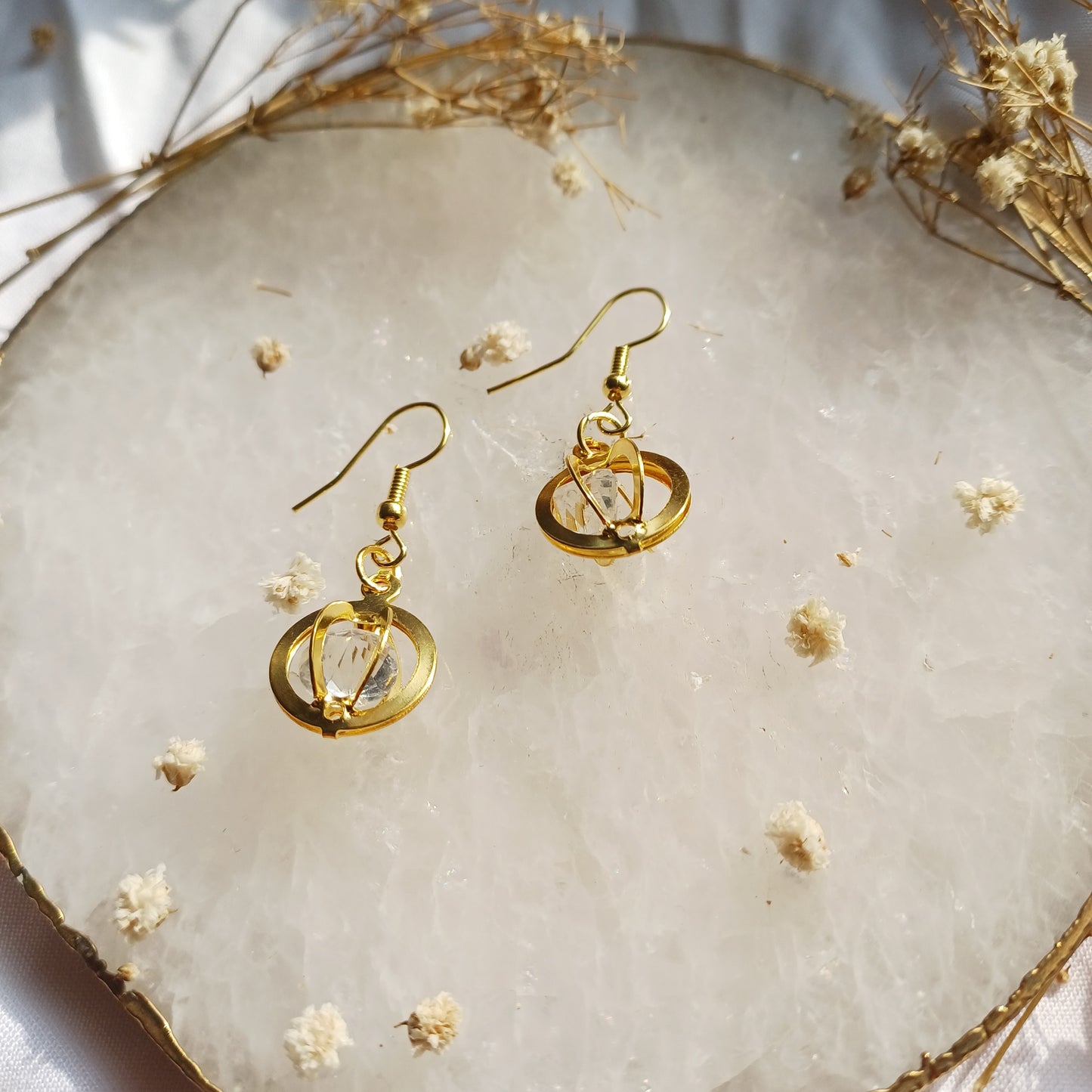 Golden Circular Earrings