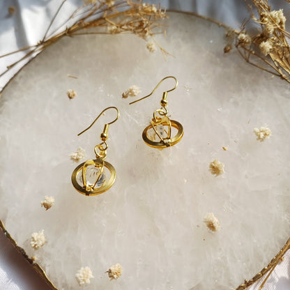 Golden Circular Earrings