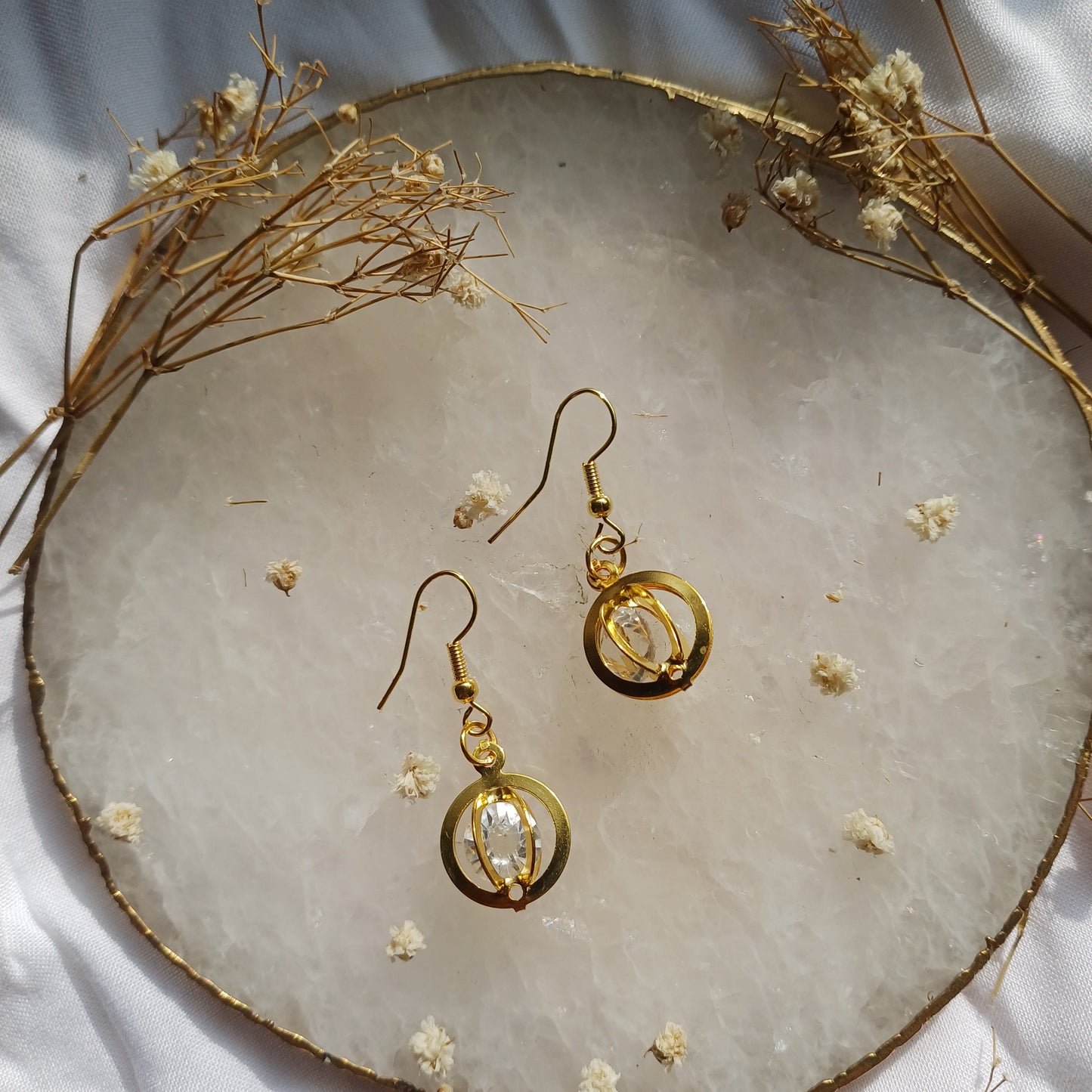 Golden Circular Earrings
