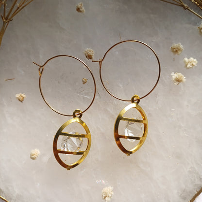 Golden teardrop Earrings
