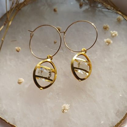 Golden teardrop Earrings