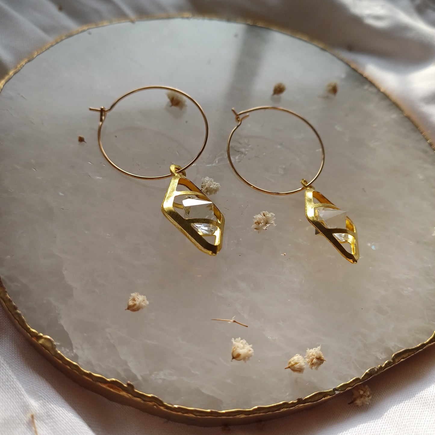 Golden Diamond Earrings