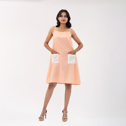 Orange cotton dress