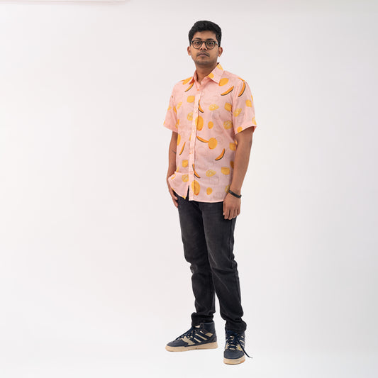 Mango Print Short Sleeves Shirt