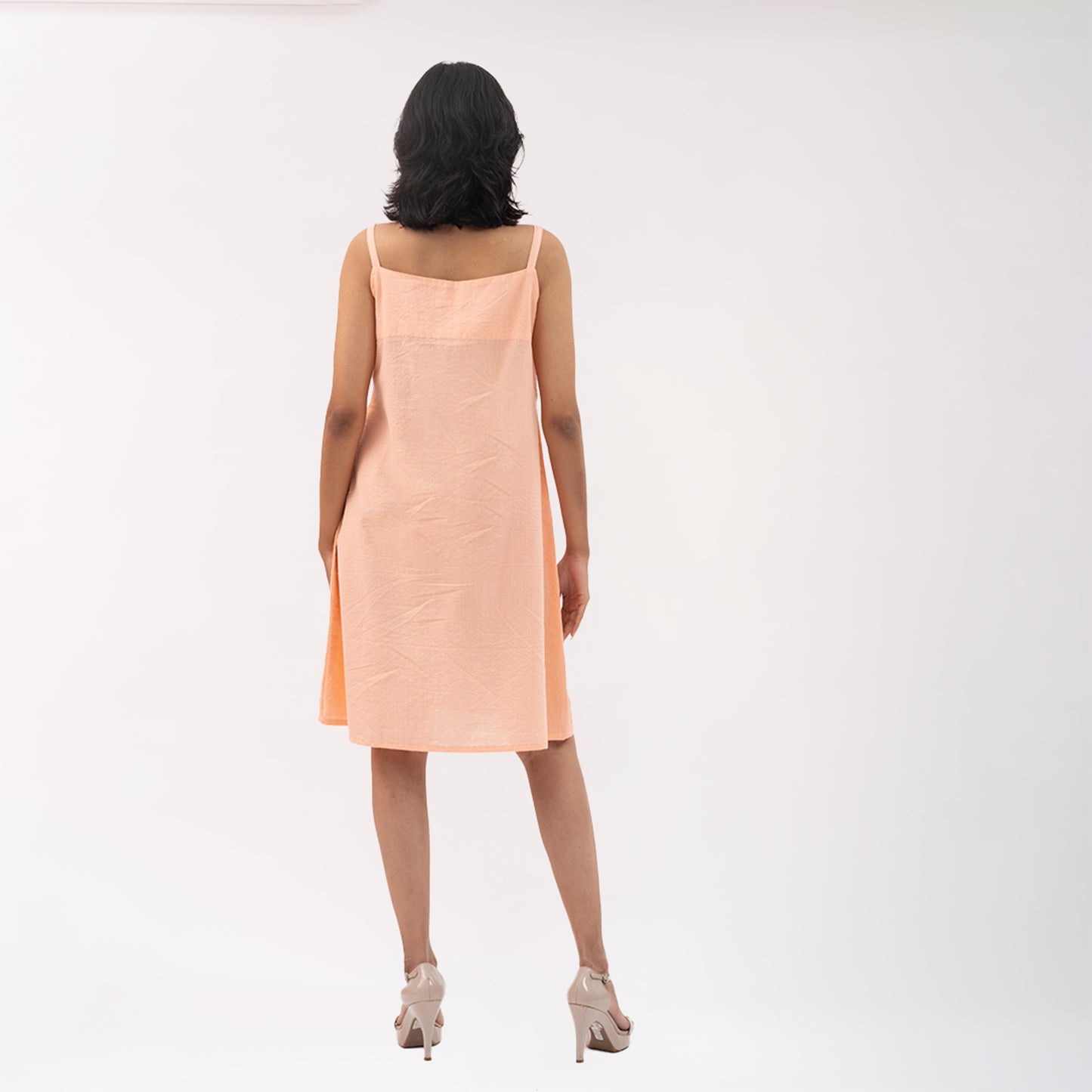 Orange cotton dress