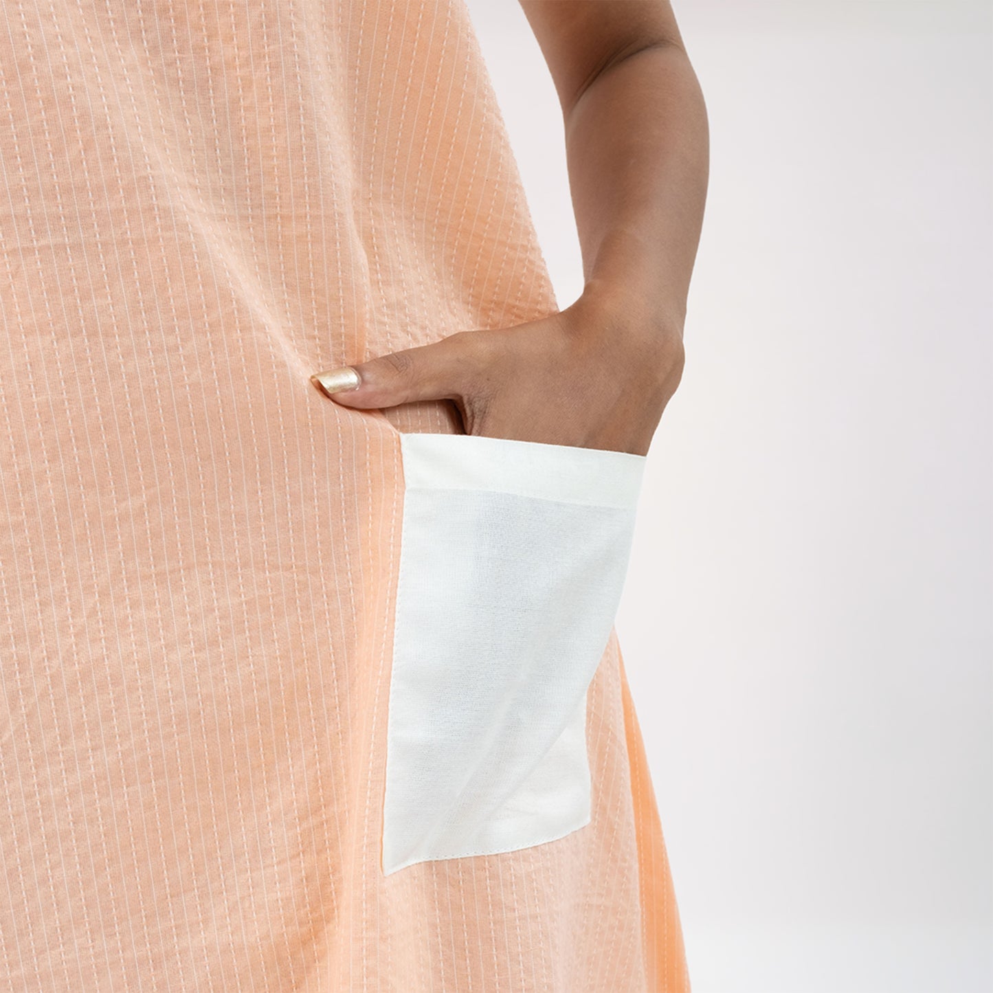 Orange cotton dress