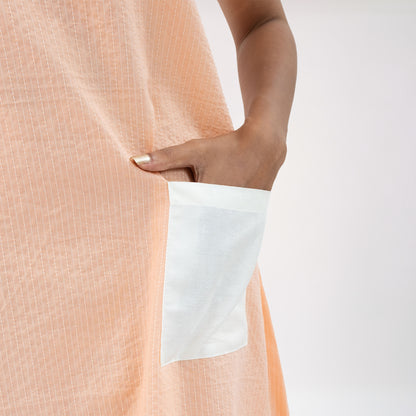 Orange cotton dress