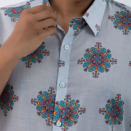 Floral Mandala Print Shirt