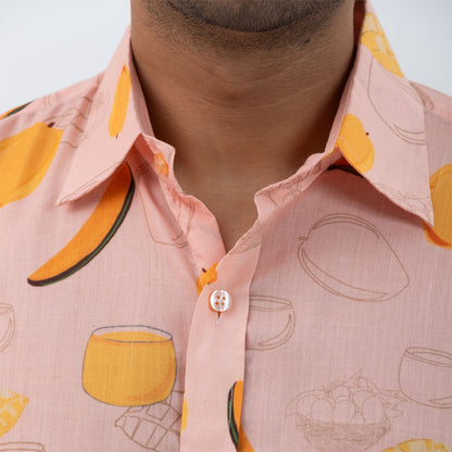 Mango Print Short Sleeves Shirt