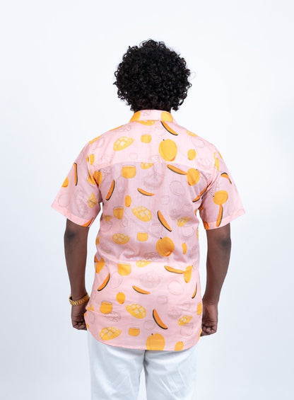 OGAF Mango short sleeved printed shirt with left pocket