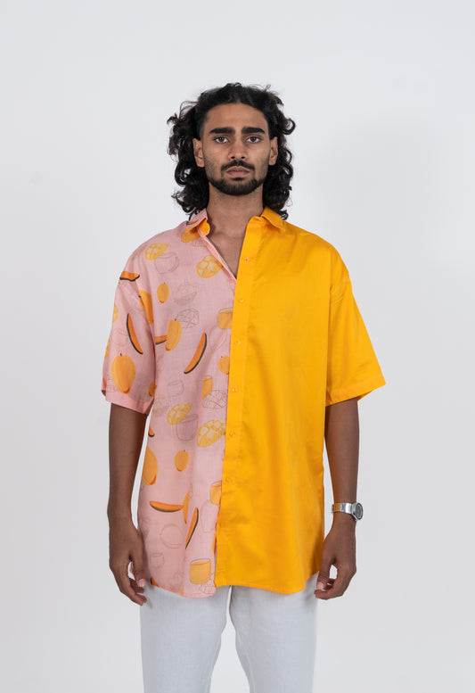 OGAF Men’s Dual-Tone Mango Printed Shirt