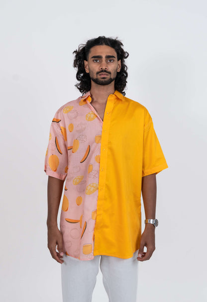OGAF Men’s Dual-Tone Mango Printed Shirt