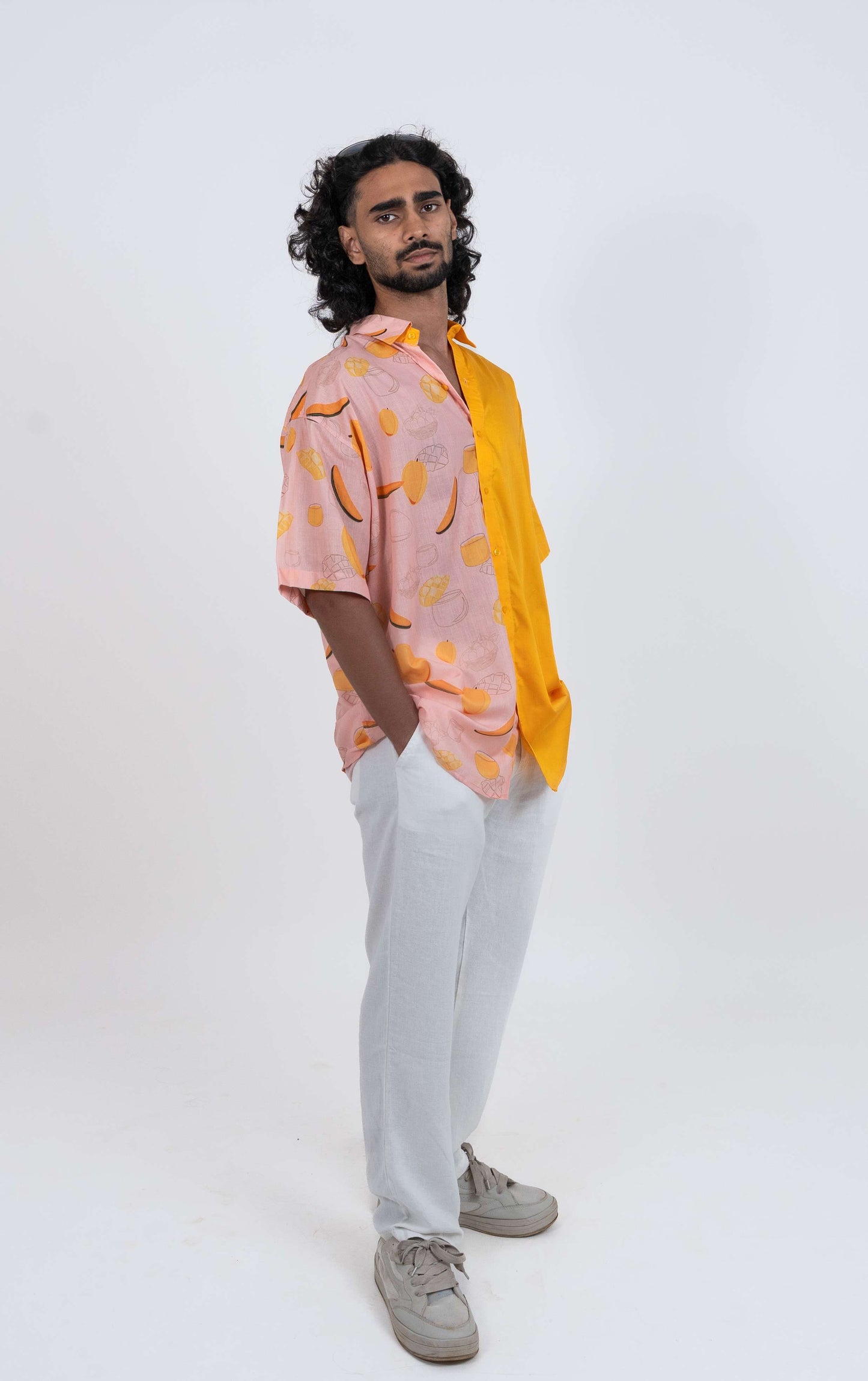 OGAF Men’s Dual-Tone Mango Printed Shirt