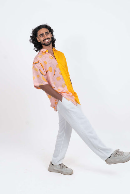 OGAF Men’s Dual-Tone Mango Printed Shirt