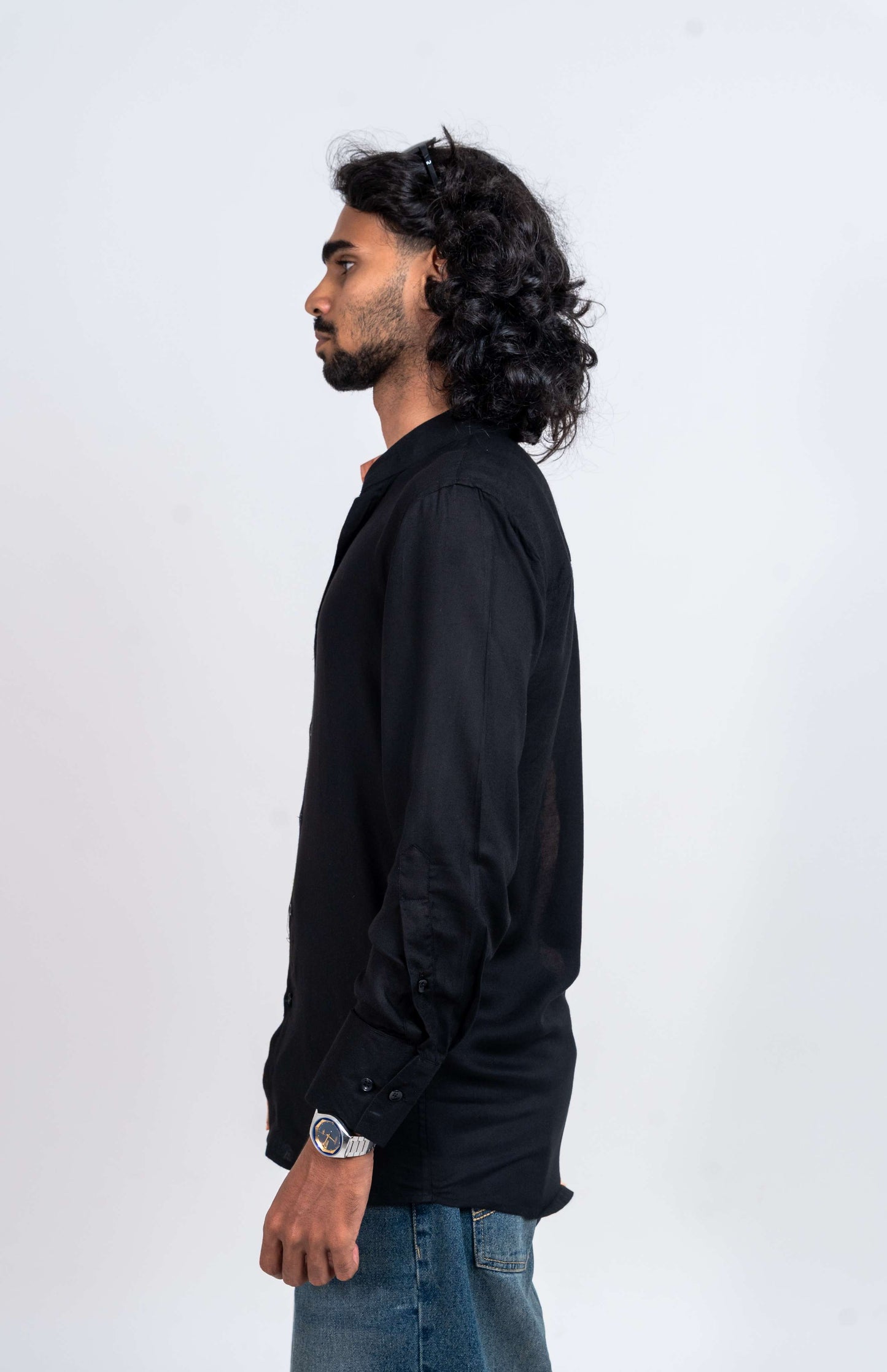 Eastern warriors half and half black and orange full sleeve shirt