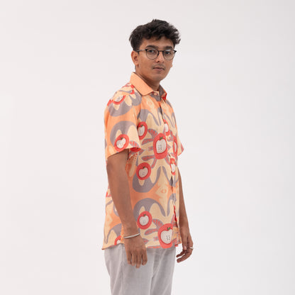 Apple Print Short Sleeve Shirt