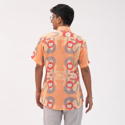 Apple Print Short Sleeve Shirt
