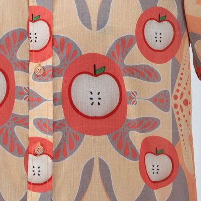 Apple Print Short Sleeve Shirt