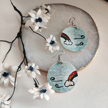 Handmade Circular Rainbow earrings