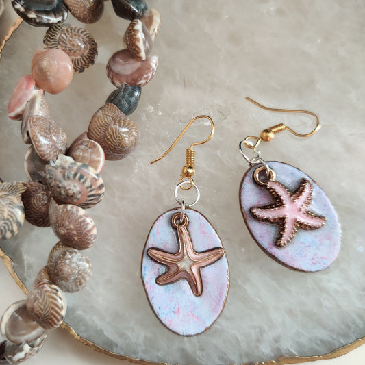Handmade Starfish Earrings.