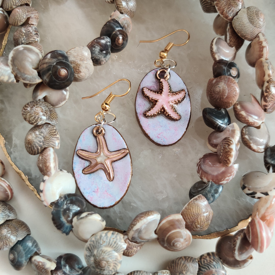 Handmade Starfish Earrings.