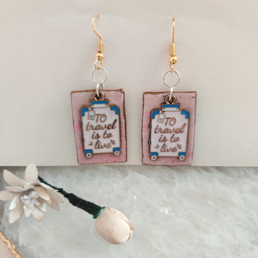 Handmade Suitcase Earrings