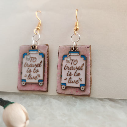 Handmade Suitcase Earrings