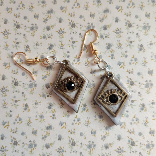 Exquisitely Crafted Evil Eye Earrings.