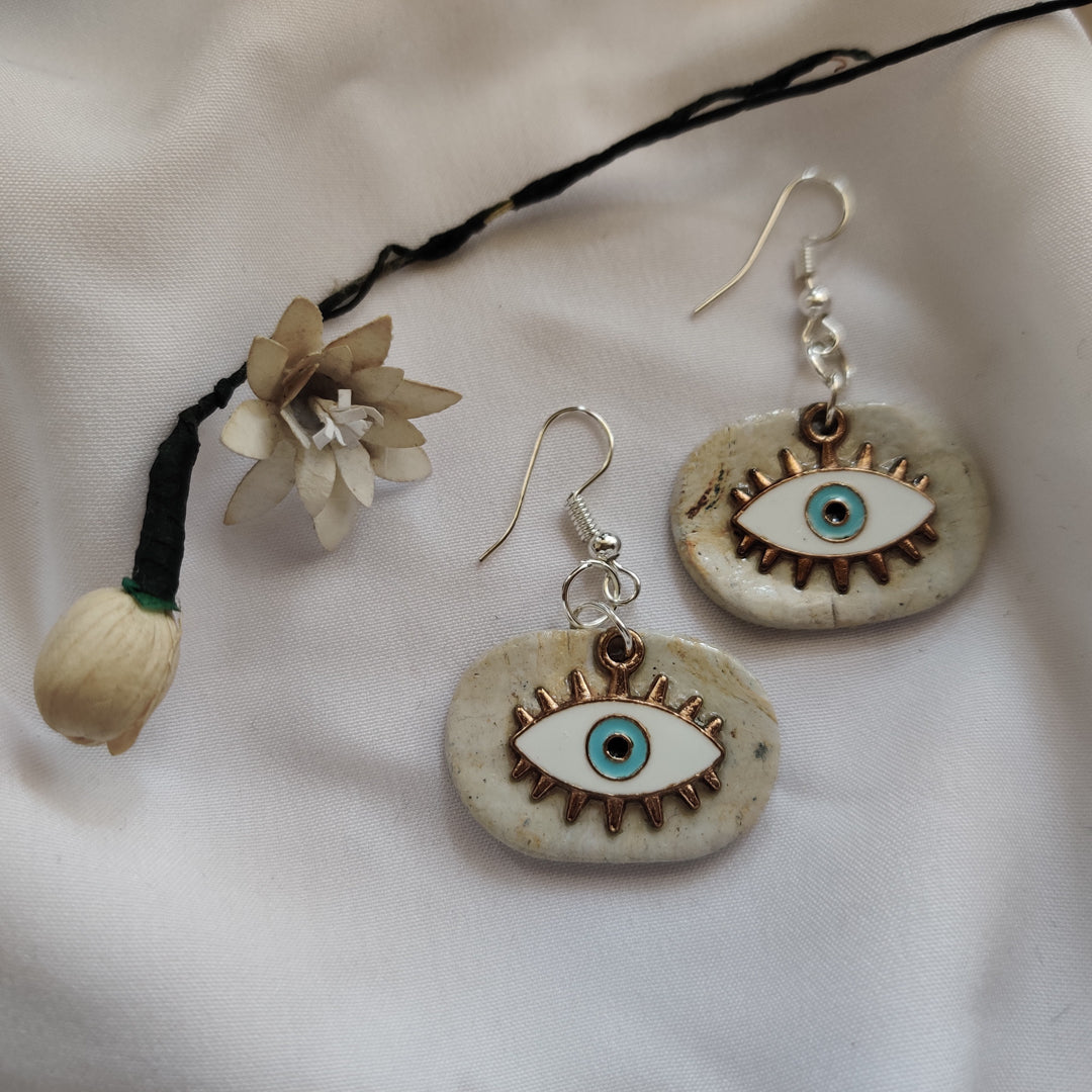 Hand made Evil Eye Earring