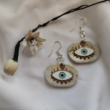 Hand made Evil Eye Earring