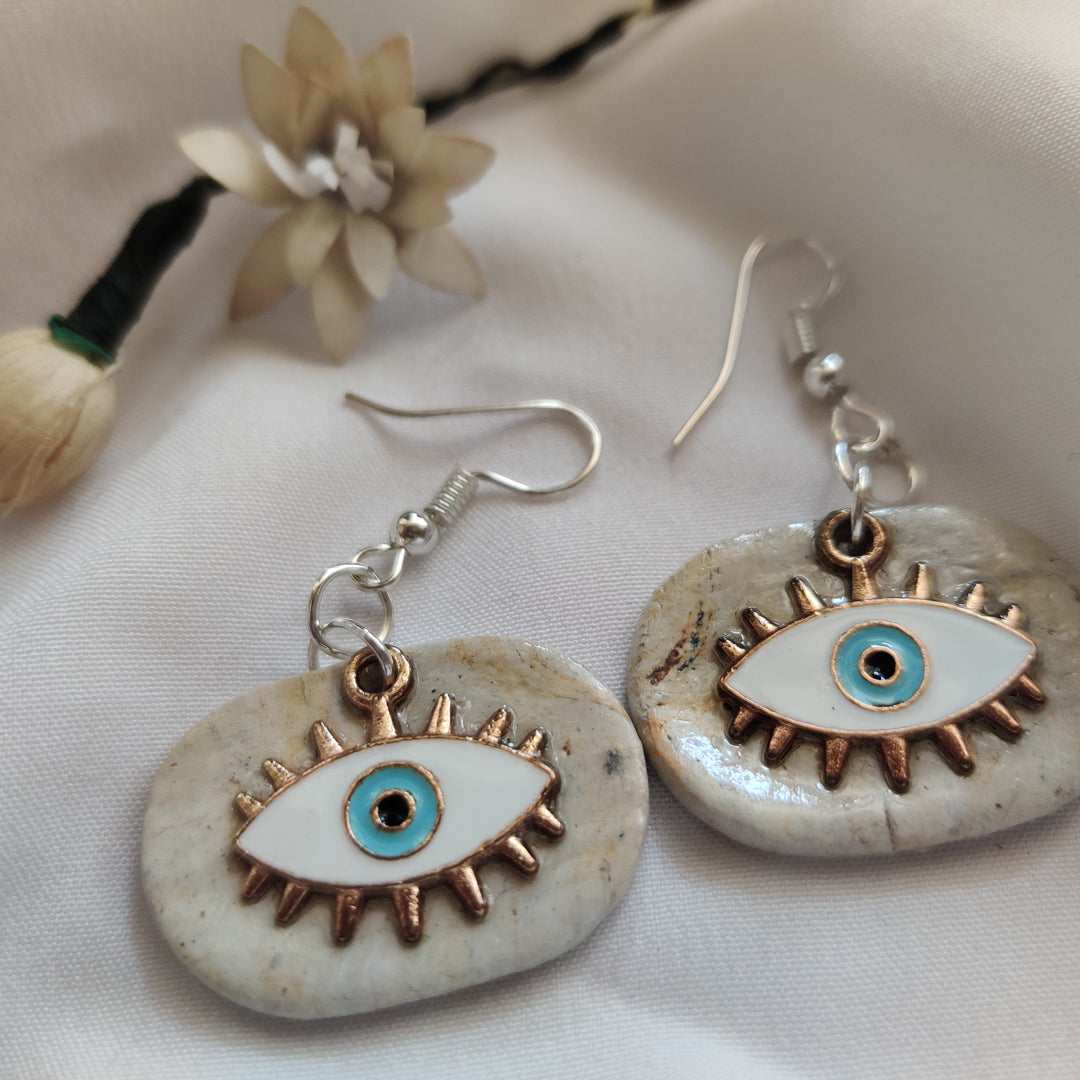 Hand made Evil Eye Earring