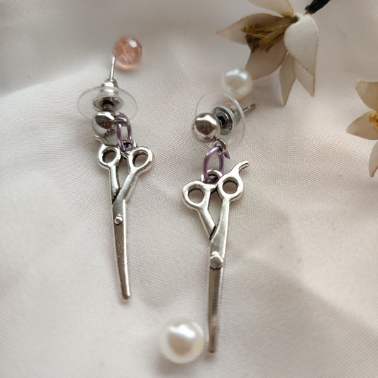 Metal Scissors Earrings